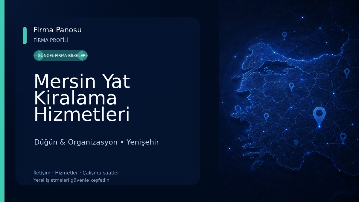 Mersin Yat Kiralama Hizmetleri Düğün & Organizasyon