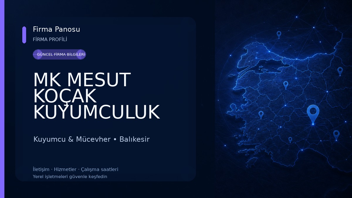 MK MESUT KOÇAK KUYUMCULUK Kuyumcu & Mücevher