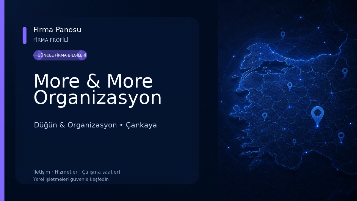 More & More Organizasyon Düğün & Organizasyon