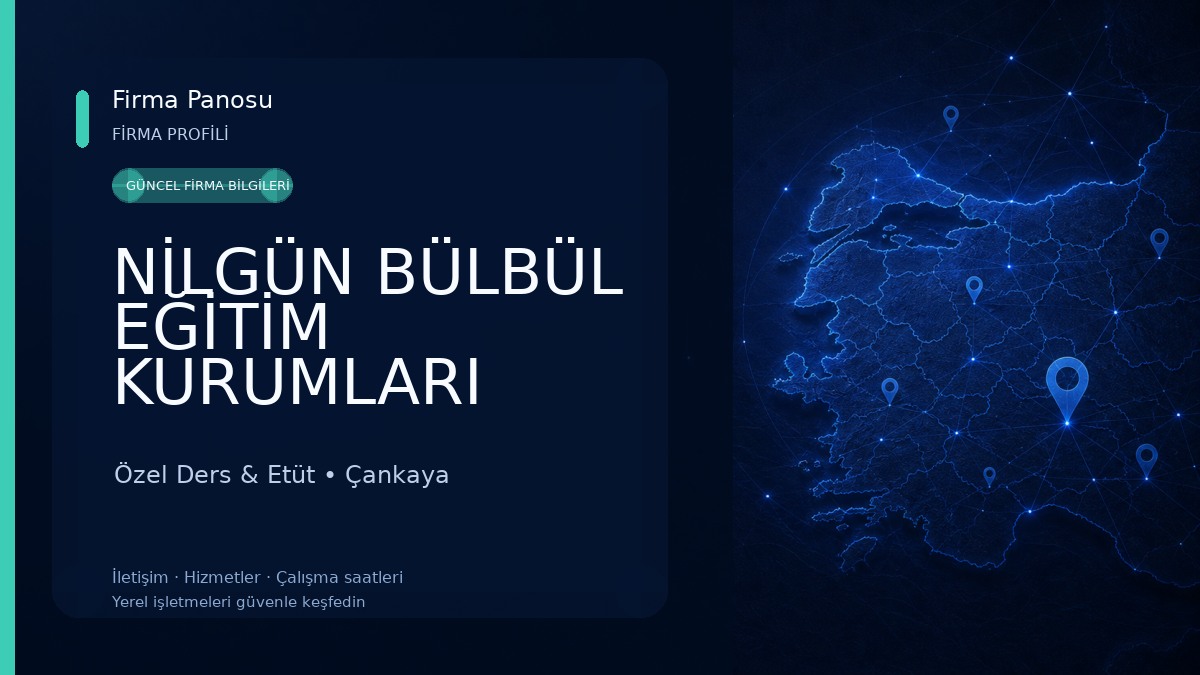 NİLGÜN BÜLBÜL EĞİTİM KURUMLARI (Cebeci Kurs, Cebeci Etüt Merkezi, Cebeci İngilizce Kursu) Özel Ders & Etüt
