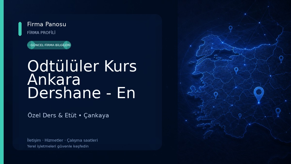 Odtülüler Kurs Ankara Dershane - En iyi | Dershane Fiyatları | Tavsiye | Öneri | YKS | LGS | TYT | AYT Özel Ders & Etüt
