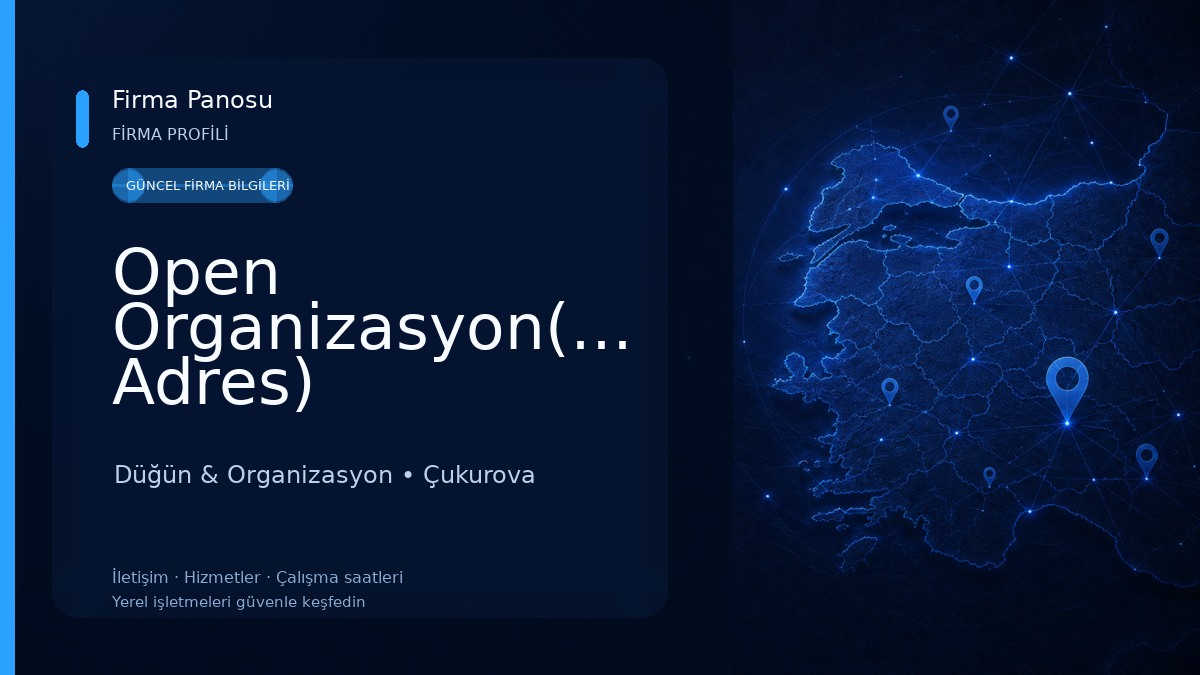 Open Organizasyon(Yeni Adres) Düğün & Organizasyon