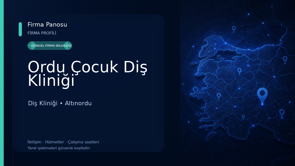 Ordu Çocuk Diş Kliniği Diş Kliniği