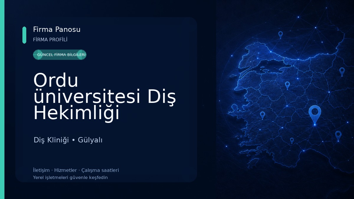 Ordu üniversitesi Diş Hekimliği Fakülte Hastanesi Diş Kliniği