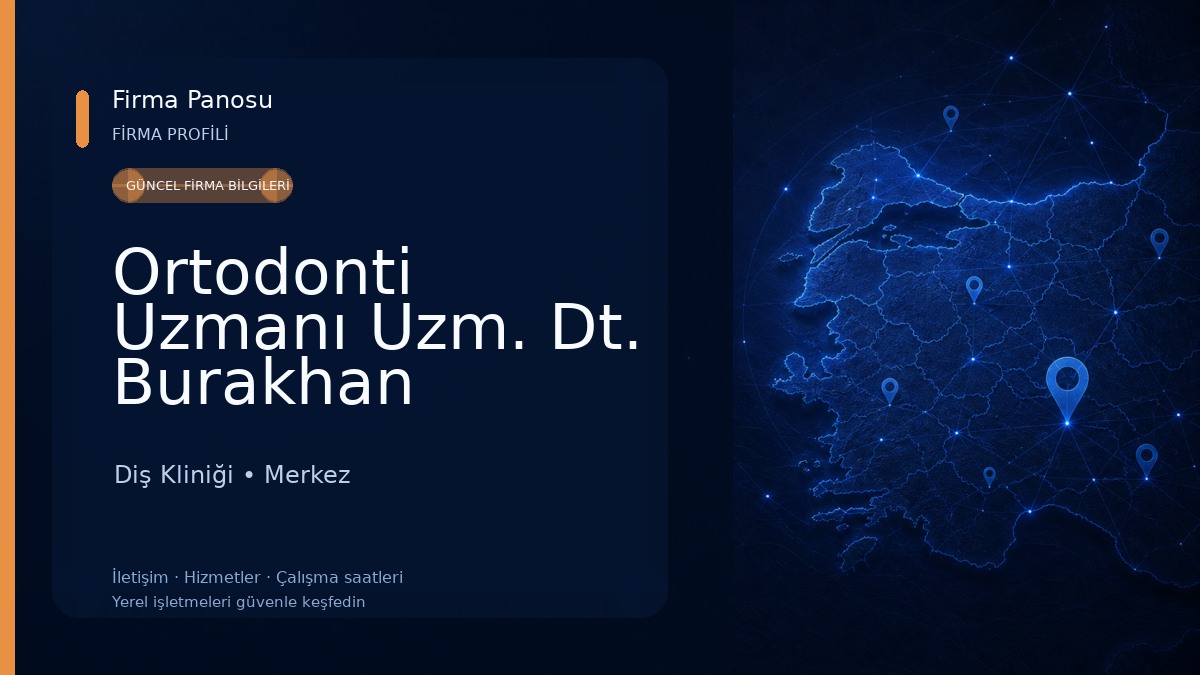 Ortodonti Uzmanı Uzm. Dt. Burakhan ALBAYRAK Diş Kliniği