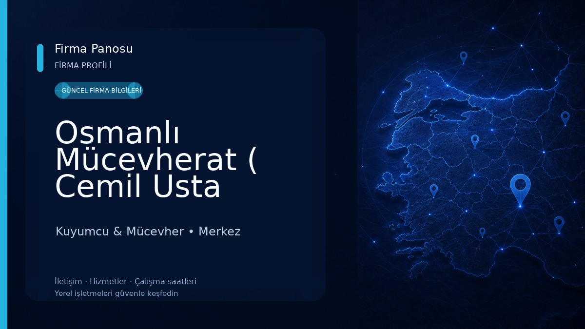 Osmanlı Mücevherat ( Cemil Usta Kütahya ) Kuyumcu & Mücevher