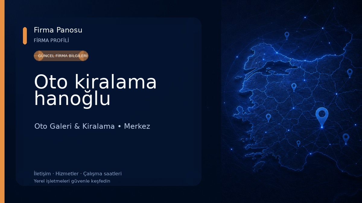 Oto kiralama hanoğlu Oto Galeri & Kiralama