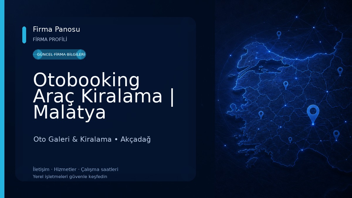 Otobooking Araç Kiralama | Malatya Havalimanı Oto Galeri & Kiralama
