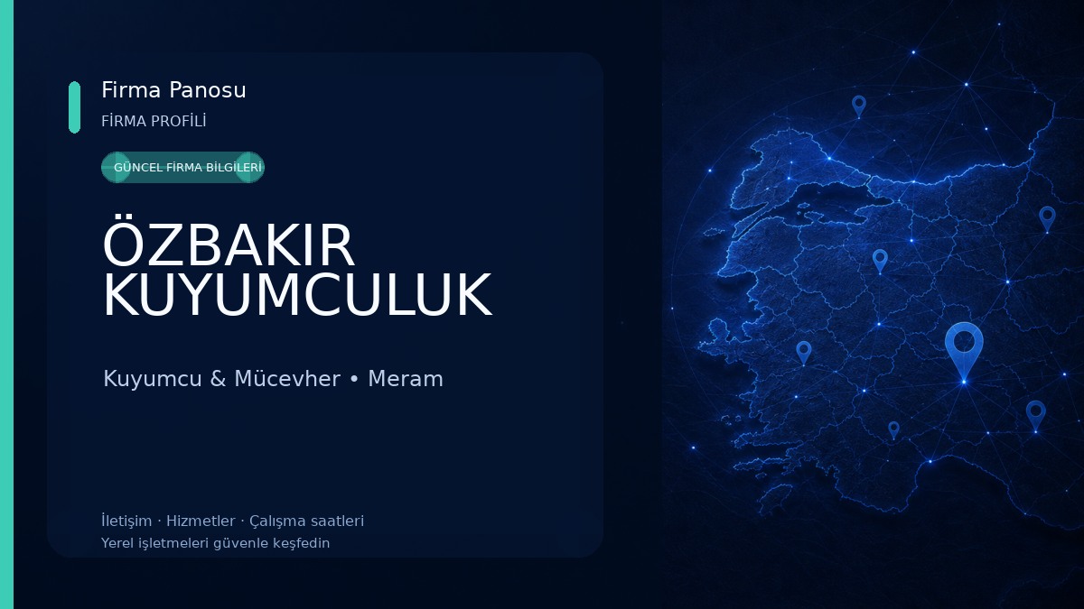 ÖZBAKIR KUYUMCULUK Kuyumcu & Mücevher