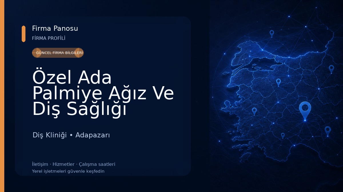 Özel Ada Palmiye Ağız Ve Diş Sağlığı Polikliniği Diş Kliniği