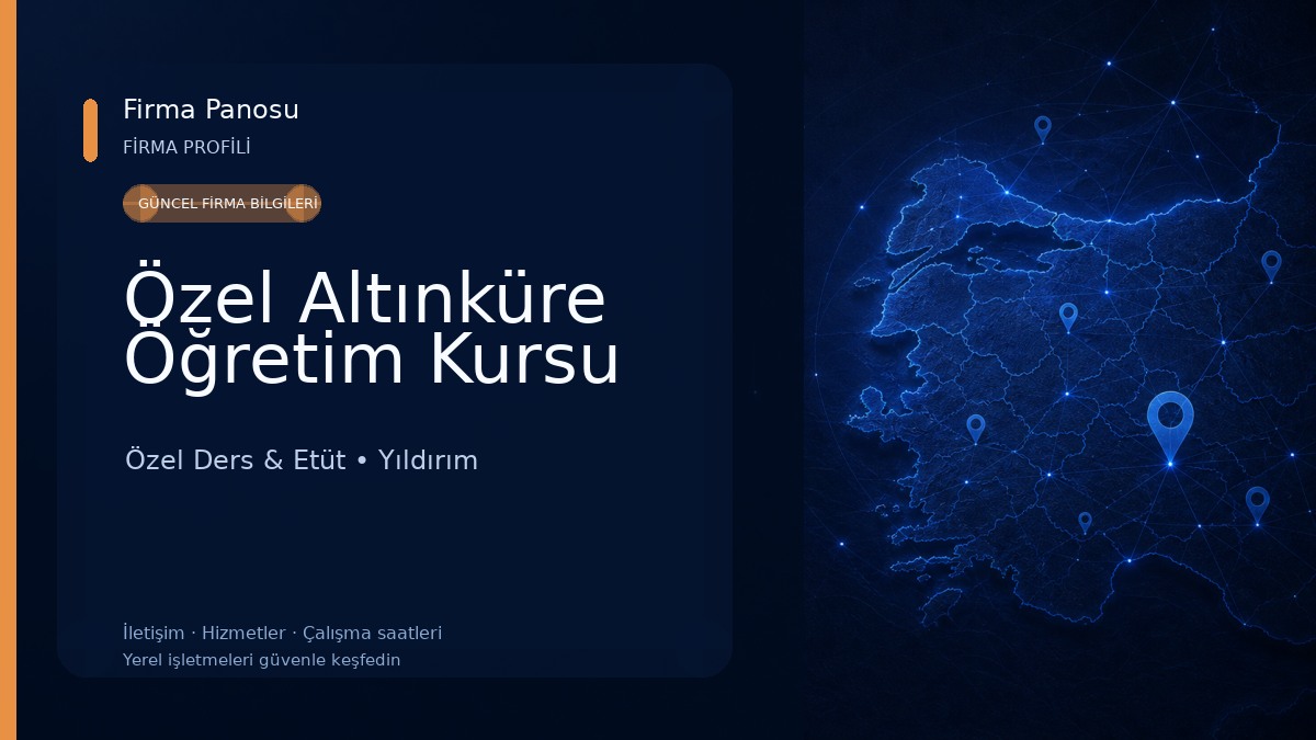 Özel Altınküre Öğretim Kursu Özel Ders & Etüt