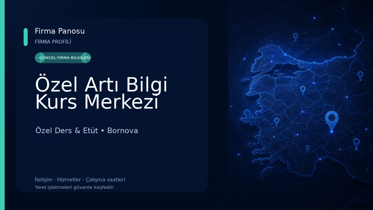 Özel Artı Bilgi Kurs Merkezi Özel Ders & Etüt