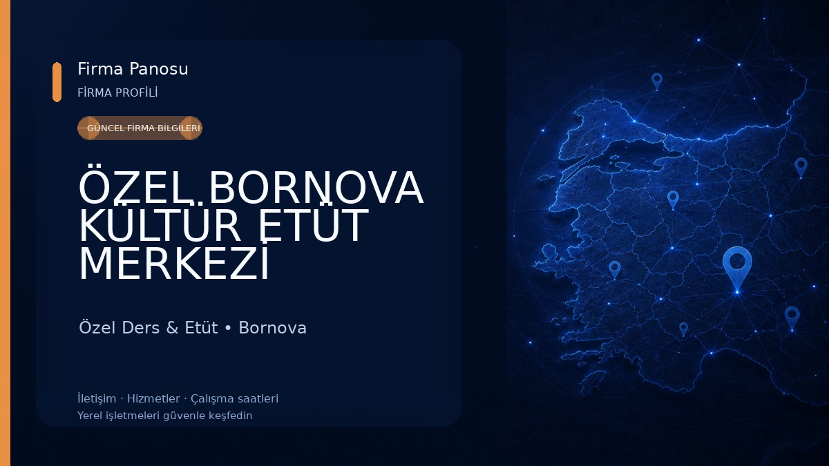 ÖZEL BORNOVA KÜLTÜR ETÜT MERKEZİ Özel Ders & Etüt