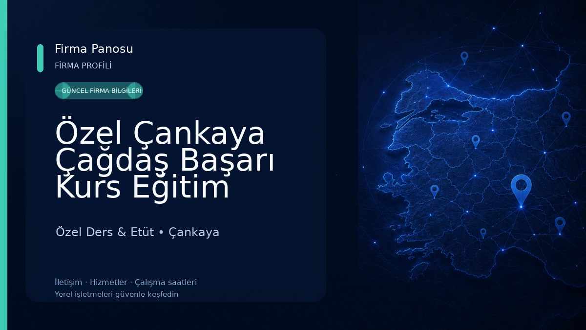 Özel Çankaya Çağdaş Başarı Kurs Eğitim Merkezi Özel Ders & Etüt