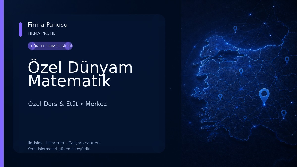 Özel Dünyam Matematik 