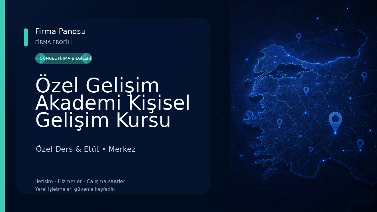 Özel Gelişim Akademi Kişisel Gelişim Kursu 