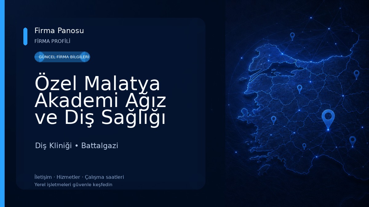 Özel Malatya Akademi Ağız ve Diş Sağlığı Polikliniği Diş Kliniği