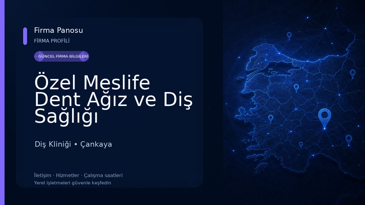 Özel Meslife Dent Ağız ve Diş Sağlığı Polikinliği - Kızılay Diş Kliniği