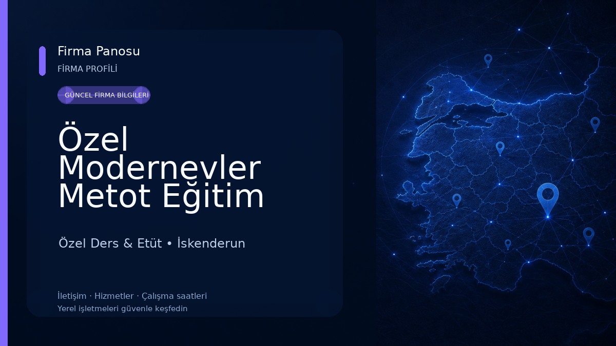 Özel Modernevler Metot Eğitim Kurumları Özel Ders & Etüt