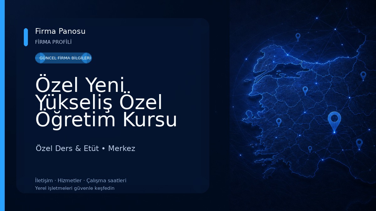 Özel Yeni Yükseliş Özel Öğretim Kursu Özel Ders & Etüt