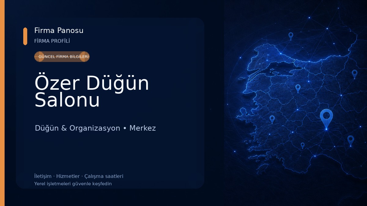 Özer Düğün Salonu Düğün & Organizasyon