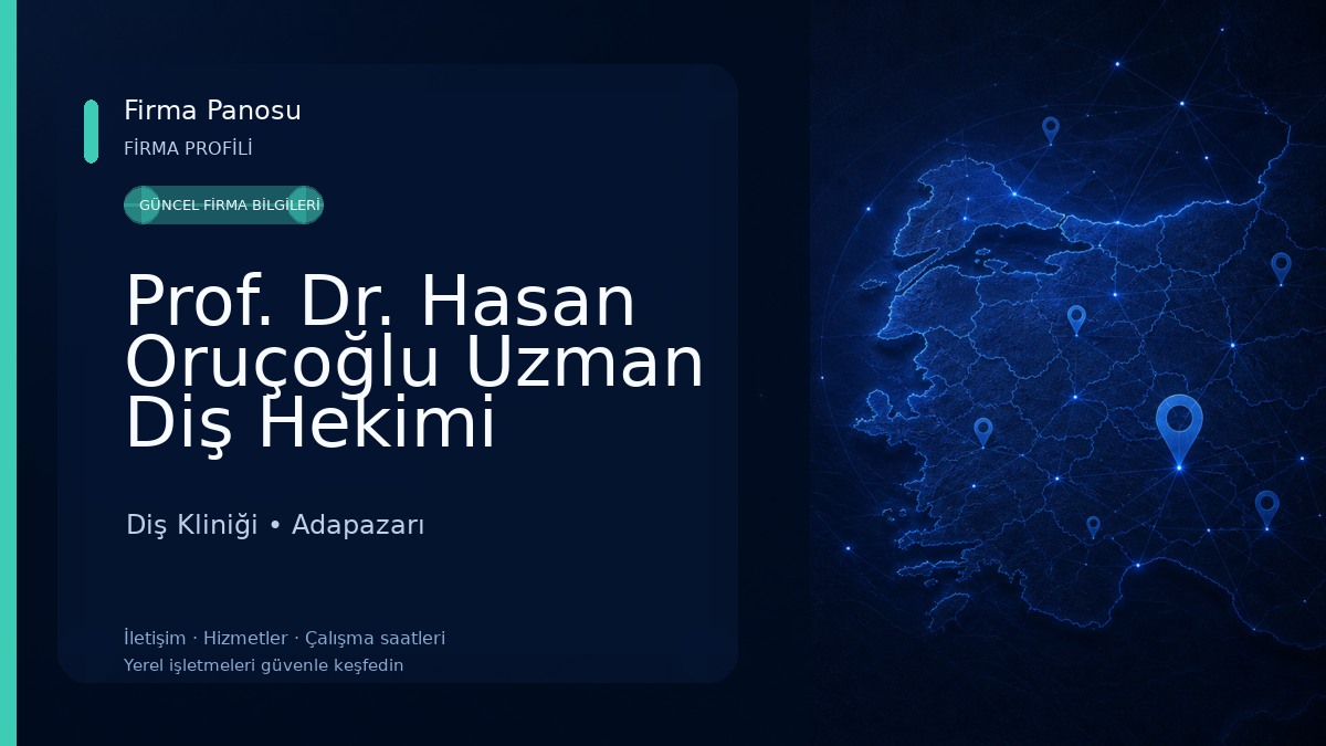 Prof. Dr. Hasan Oruçoğlu Uzman Diş Hekimi Diş Kliniği