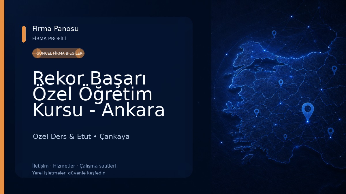 Rekor Başarı Özel Öğretim Kursu - Ankara Kızılay Butik Dershane Özel Ders & Etüt