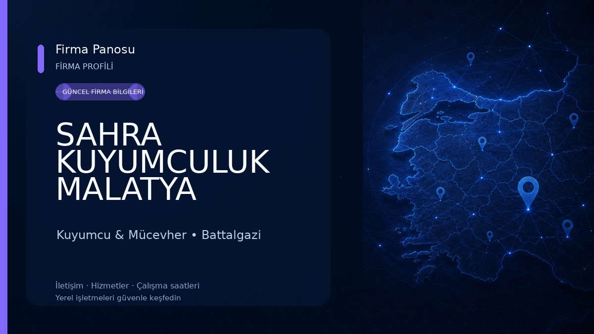 SAHRA KUYUMCULUK MALATYA 