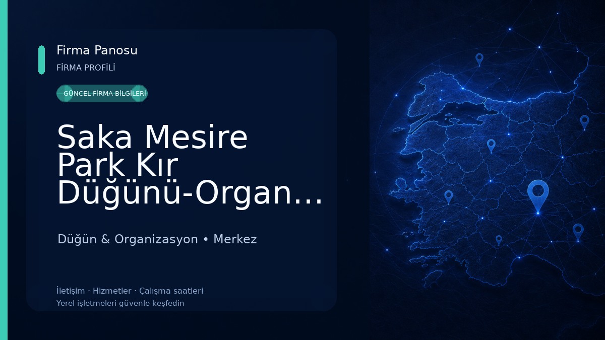 Saka Mesire Park Kır Düğünü-Organizasyon Düğün & Organizasyon