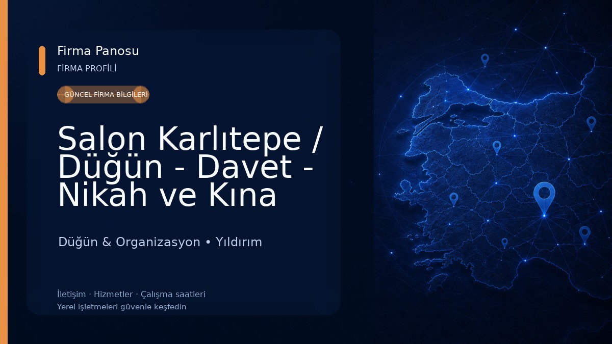 Salon Karlıtepe / Düğün - Davet - Nikah ve Kına Organizasyonu Düğün & Organizasyon