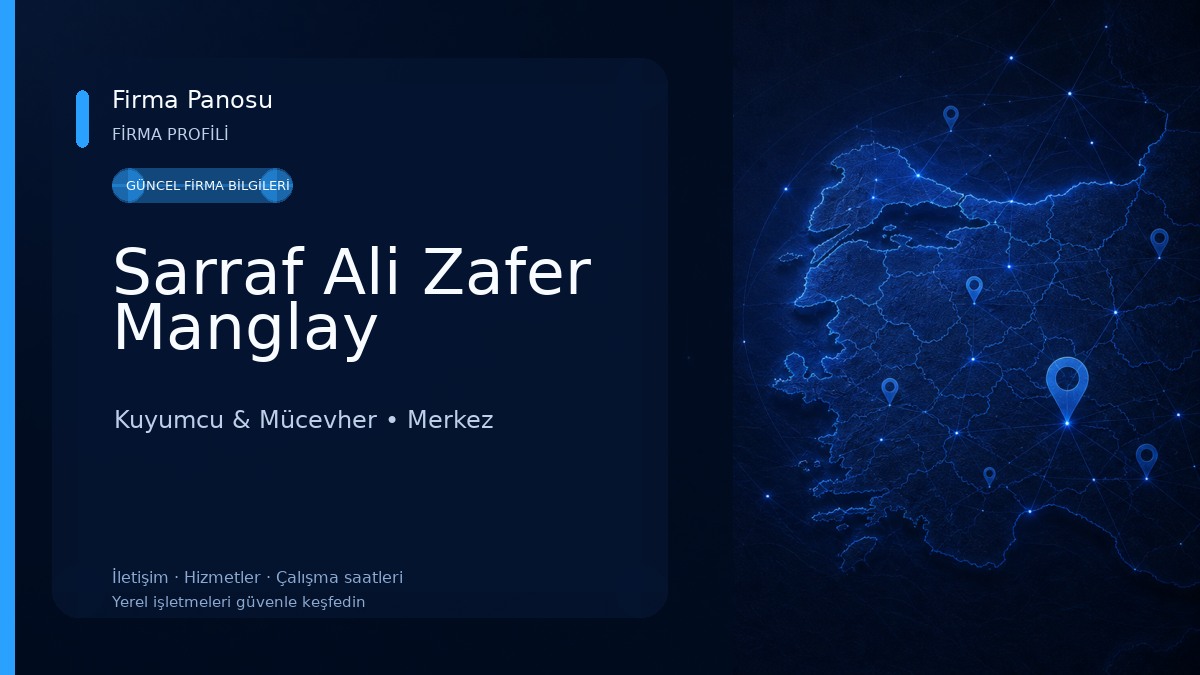 Sarraf Ali Zafer Manglay Kuyumcu & Mücevher