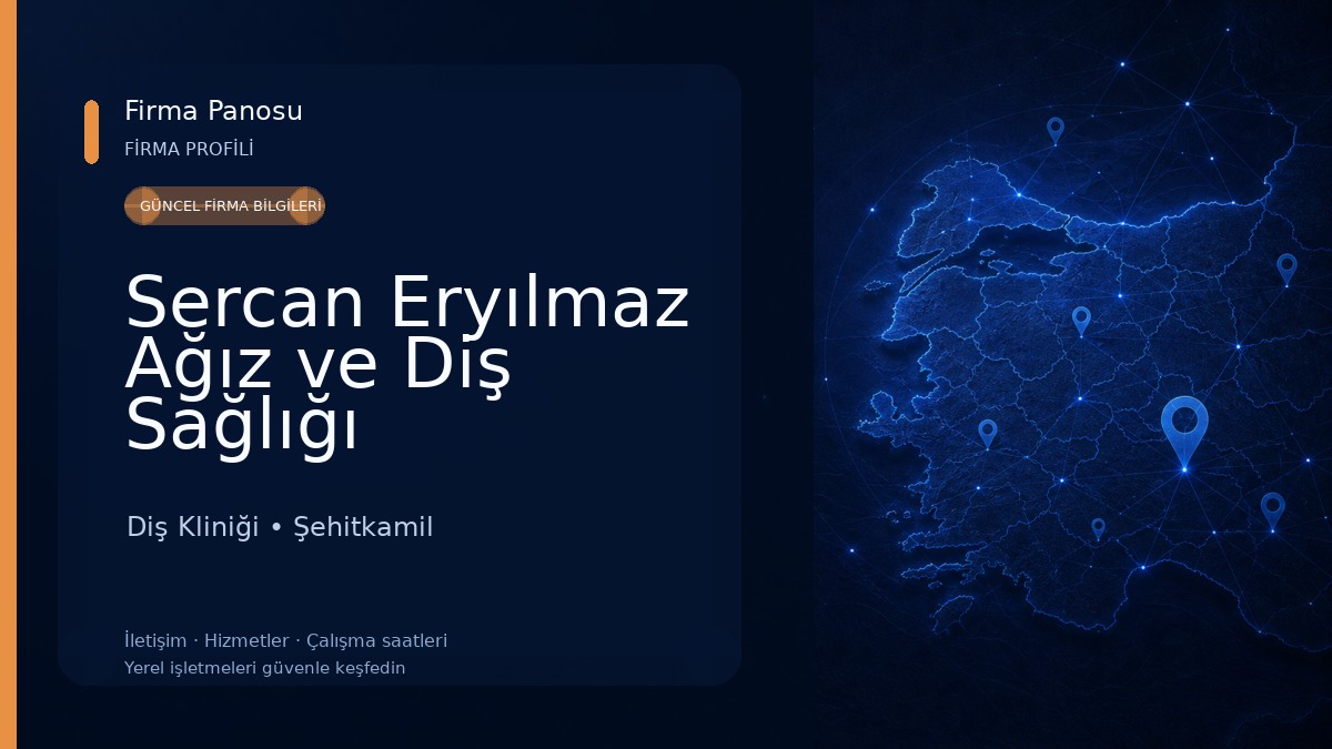 Sercan Eryılmaz Ağız ve Diş Sağlığı Muayenesi Diş Kliniği