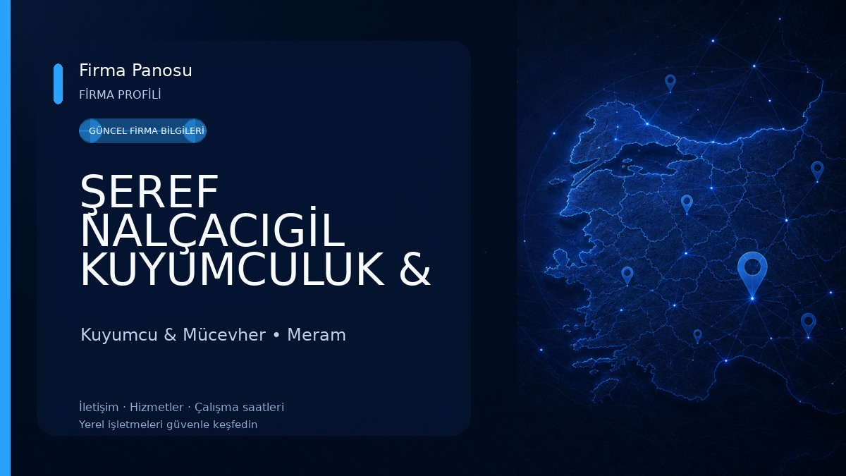 ŞEREF NALÇACIGİL KUYUMCULUK & MÜCEVHERAT A.Ş. Kuyumcu & Mücevher