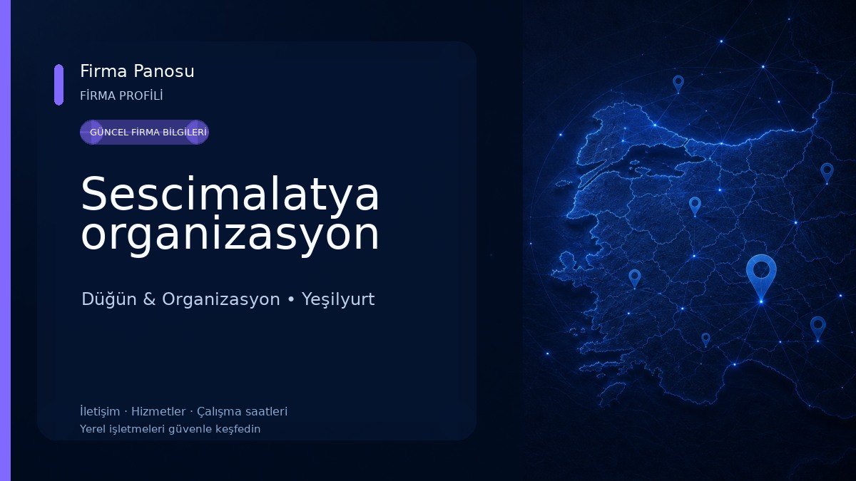 Sescimalatya organizasyon Düğün & Organizasyon