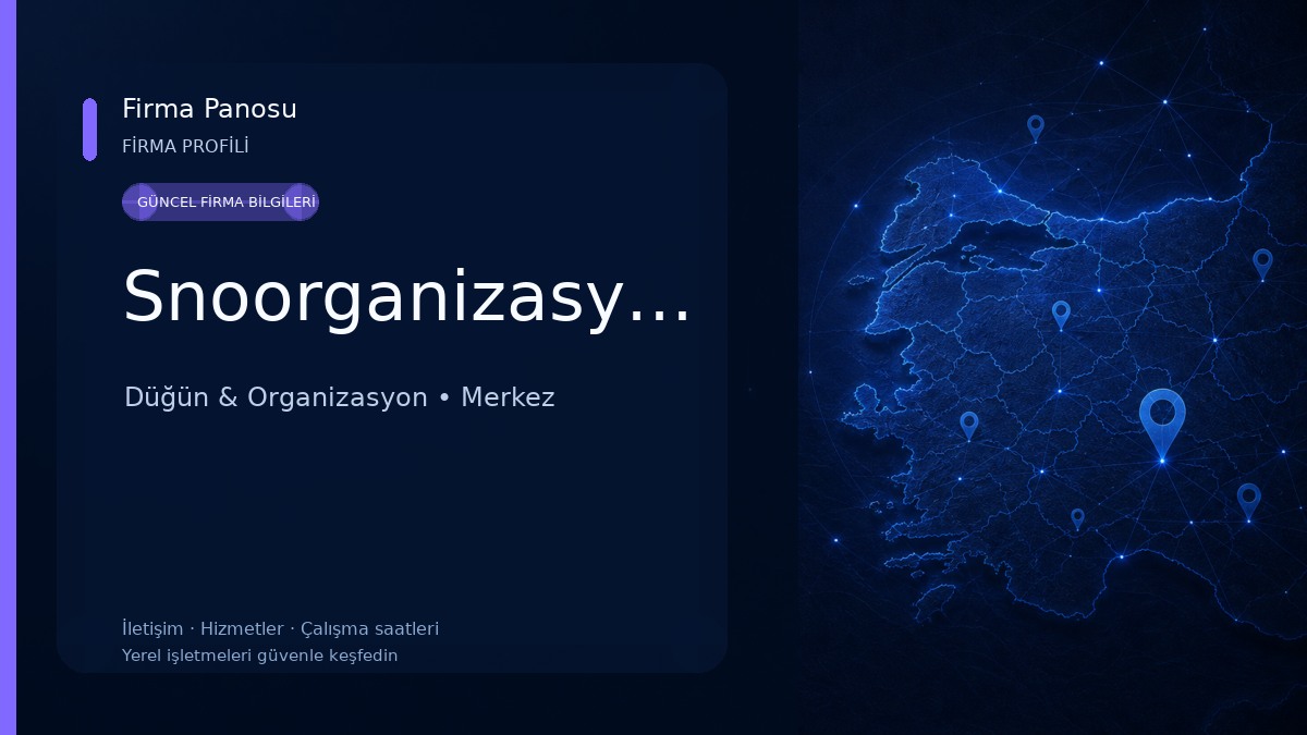 Snoorganizasyon Düğün & Organizasyon