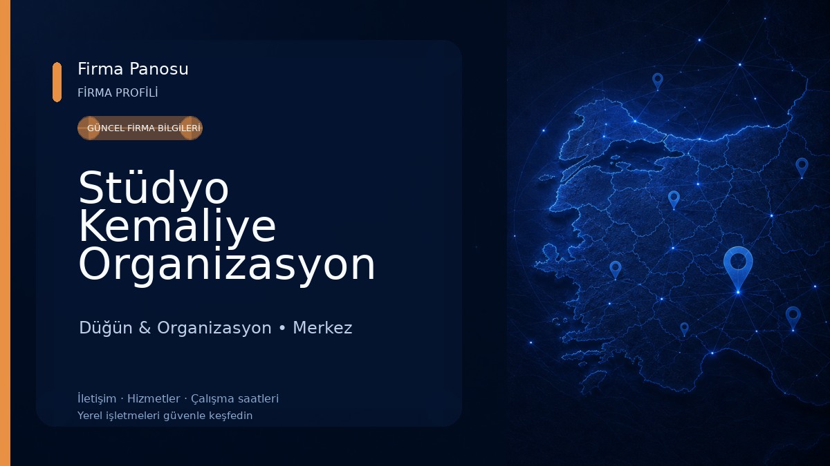 Stüdyo Kemaliye Organizasyon Elazığ Düğün & Organizasyon