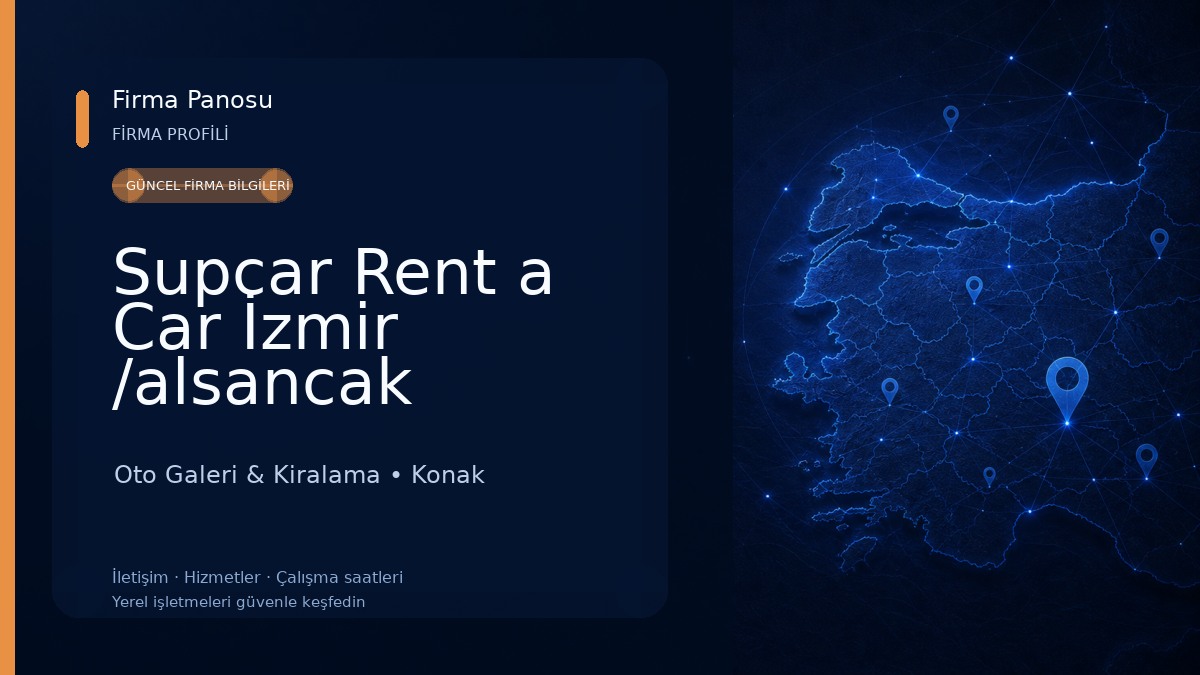 Supcar Rent a Car İzmir /alsancak Oto Galeri & Kiralama