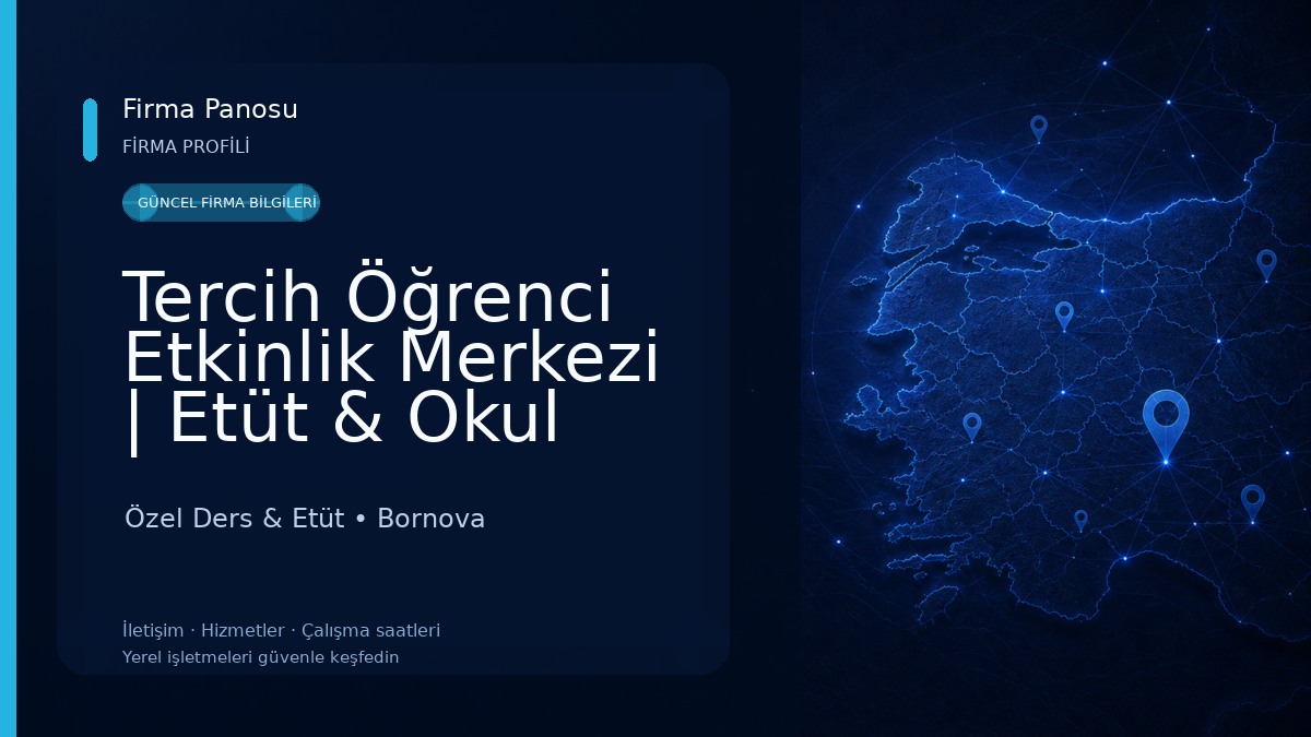 Tercih Öğrenci Etkinlik Merkezi | Etüt & Okul Destek Özel Ders & Etüt