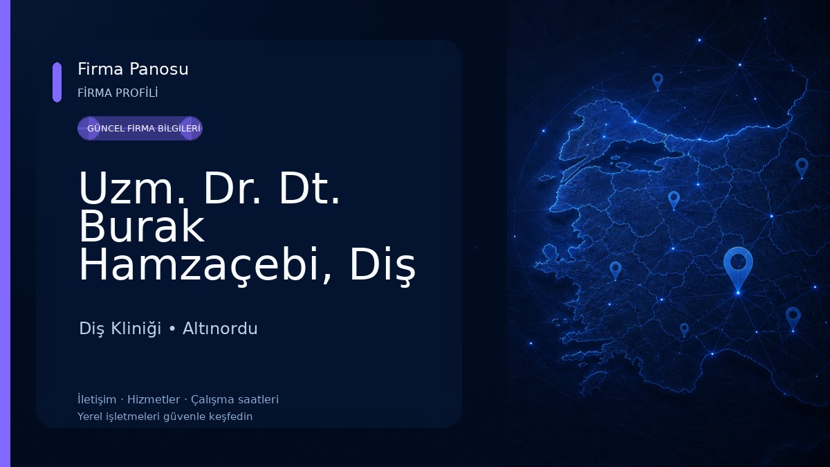 Uzm. Dr. Dt. Burak Hamzaçebi, Diş Hekimi - Periodontoloji ve İmplantoloji Diş Kliniği