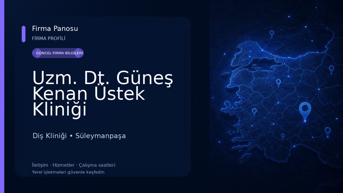 Uzm. Dt. Güneş Kenan Üstek Kliniği Diş Kliniği