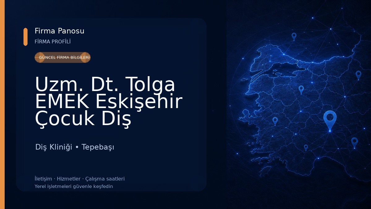 Uzm. Dt. Tolga EMEK Eskişehir Çocuk Diş Hekimi, Pedodontist Diş Kliniği