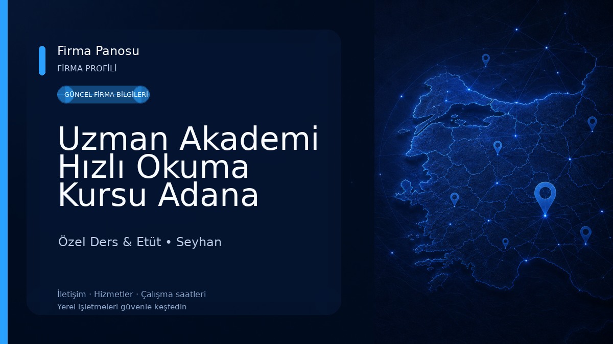 Uzman Akademi Hızlı Okuma Kursu Adana 