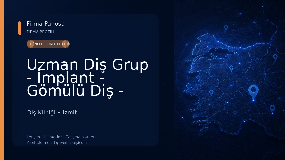 Uzman Diş Grup - İmplant - Gömülü Diş - Ortodonti - Pedodonti - Gülüş Tasarımı - Kocaeli Diş Kliniği Diş Kliniği