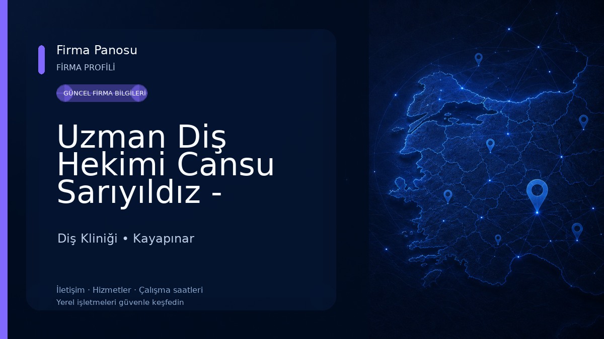 Uzman Diş Hekimi Cansu Sarıyıldız - Pedodontist / Çocuk diş hekimliği uzmanı Diş Kliniği