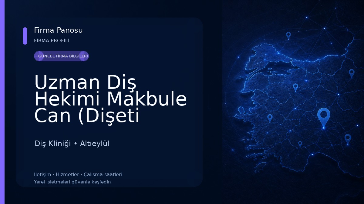 Uzman Diş Hekimi Makbule Can (Dişeti hastalıkları ve Cerrahisi Uzmanı) Diş Kliniği