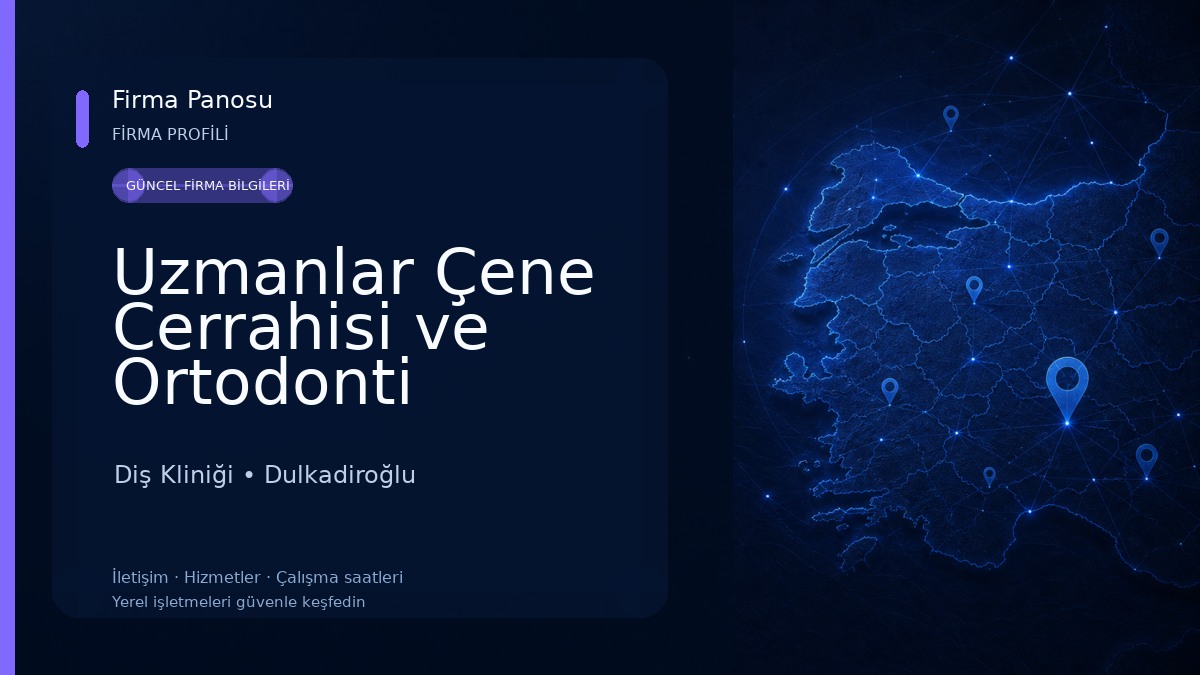 Uzmanlar Çene Cerrahisi ve Ortodonti Merkezi Diş Kliniği