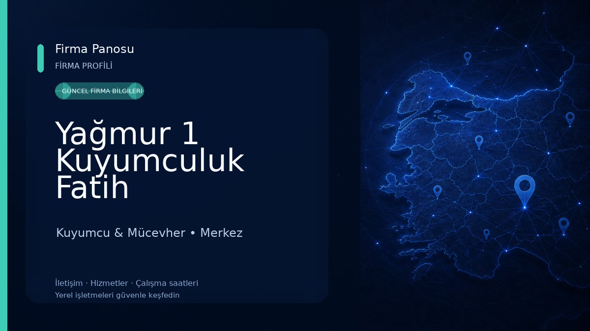 Yağmur 1 Kuyumculuk Fatih Bıçakcıoğlu Kuyumcu & Mücevher