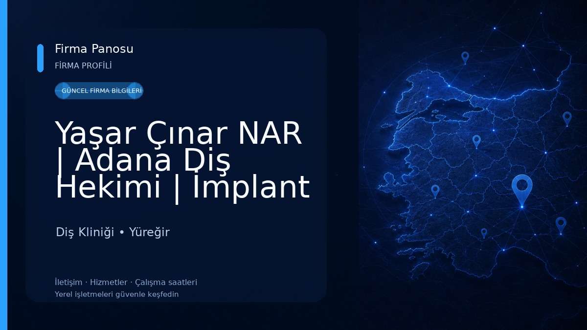 Yaşar Çınar NAR | Adana Diş Hekimi | İmplant | Diş Kaplama | Sedasyonla Tedavi Diş Kliniği