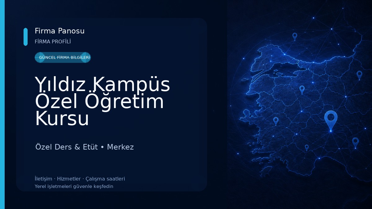 Yıldız Kampüs Özel Öğretim Kursu Özel Ders & Etüt