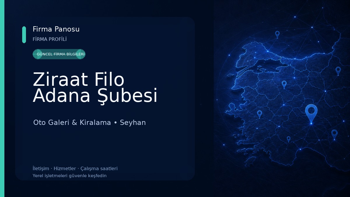 Ziraat Filo Adana Şubesi Oto Galeri & Kiralama